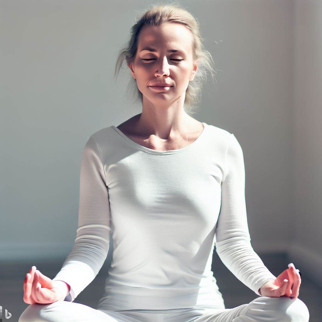 woman meditating